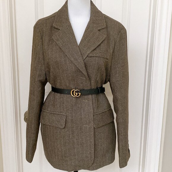 New Winter Single Breast notched collar long-sleeved Woolen Blazer Jacket Suit - Picture 1 of 7